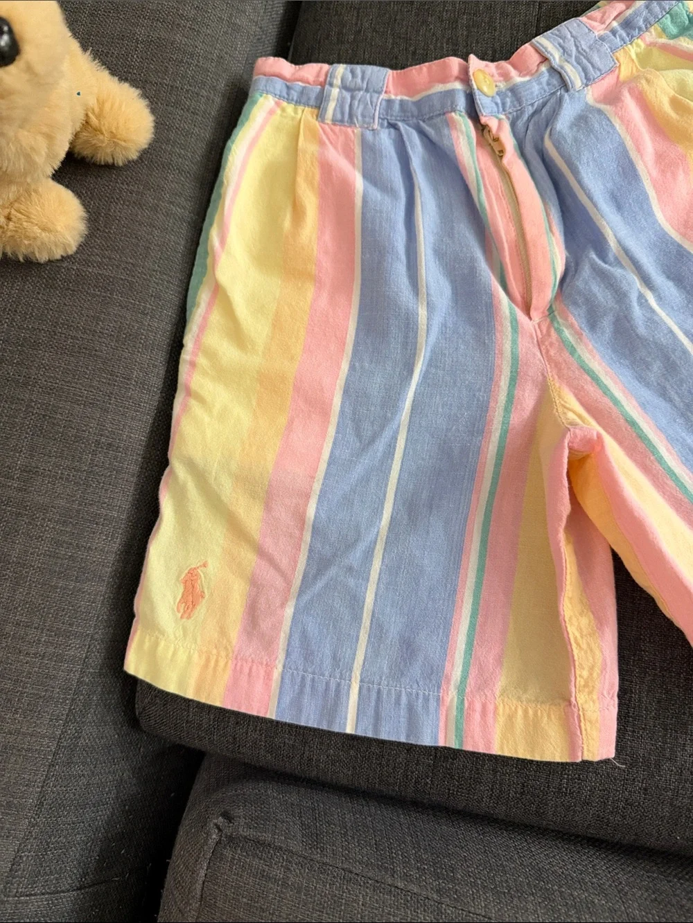 Ralph Lauren Pastel Multi-Stripe Flat Front Shorts